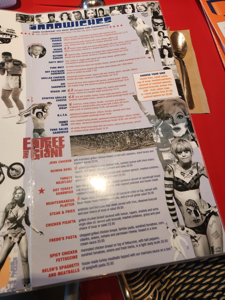 Swingers Diner Menu - Image 4