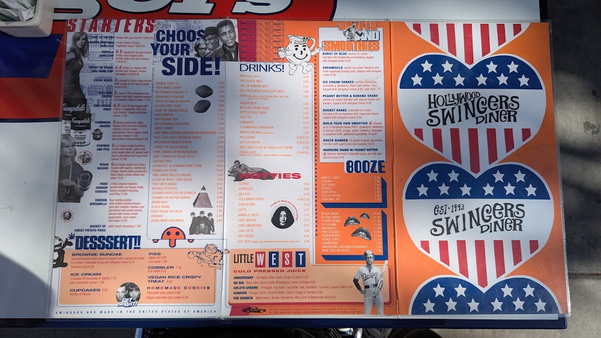Swingers Diner Menu - Image 5